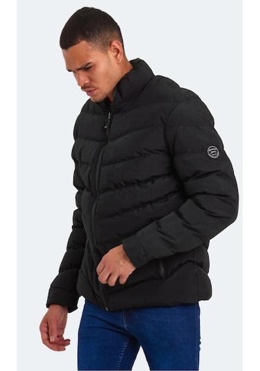 Slazenger Head New Erkek Puffer Şişme Mont Siyah Siyah