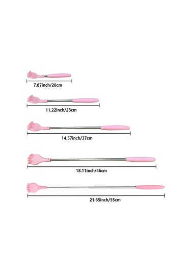 Adet Sırt Kaşıyıcı, Taşınabilir Genişletilebilir Sırt Kaşıyıcı, Kaymaz El Masaj Aleti, Teleskopik Saplı Su Isıtıcısı Masajı İçin Çok Renkli