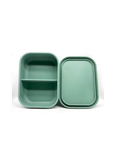 Kare Şeklinde Gıda Sınıfı Silikon Yemek Kutusu B-5 Yeşil