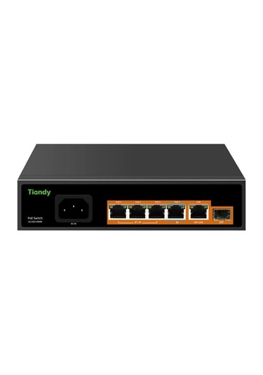Tiandy 4 Port Yönetilmeyen Gigabit Aı Poe Switch 4g + 1g + 1sfp