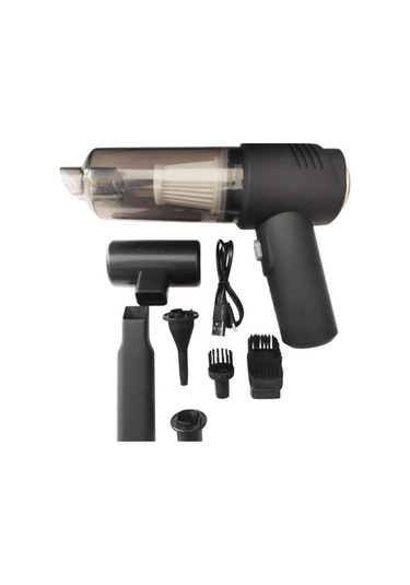 Oto Araç İçi Süpürge 60w Şarjlı Kablosuz Lüx Üfleme, Çekme Ve Hızlı Şarj Özellikli