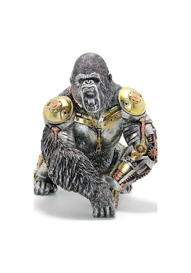 King Kong Goril Steampunk Canavar Biblo Polyester Heykel Steampunk Şık Tasarım Güç