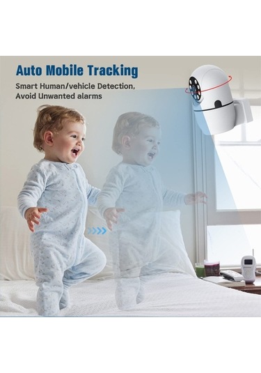 Novahub Akıllı Güvenlik Kamerası 1080p Hd Ev Kamerası Gece Görüşlü Hareket Algılama Eğim 355 Bebek Evcil Hayvan Yaşlılar İçin