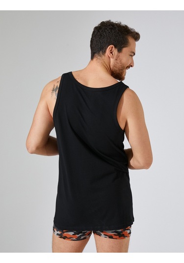 Koton Pamuklu Basic Atlet Siyah 3wlm20002mk 3WLM20002MK999