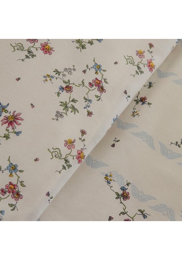 Sarah Anderson Visnu Çift Kişilik Pike Hediyeli Nevresim Takımı Beyaz