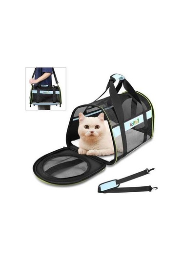 Dm Cbtx Funadd Pet Seyahat Taşıma Çantası - Omuz Askılı Katlanabilir Tote Mavi