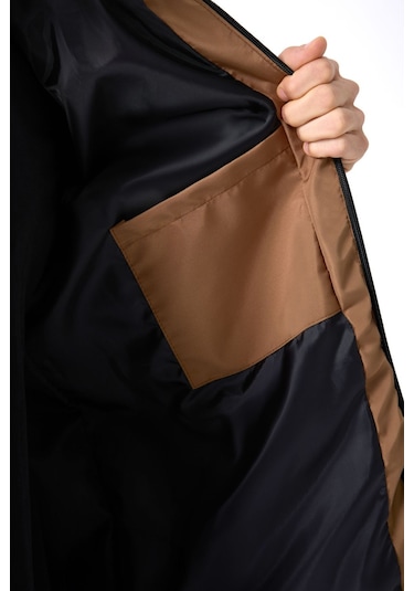 Freemen Erkek Taba Içi Astarlı Kanguru Cepli Su Ve Rüzgar Geçirmez Kapüşonlu Cepli Yağmurluk Taba