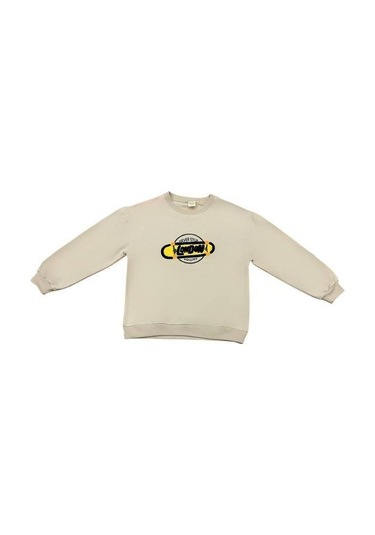 Erkek Çocuk London İşlemeli Sweatshirt-14233 Taş
