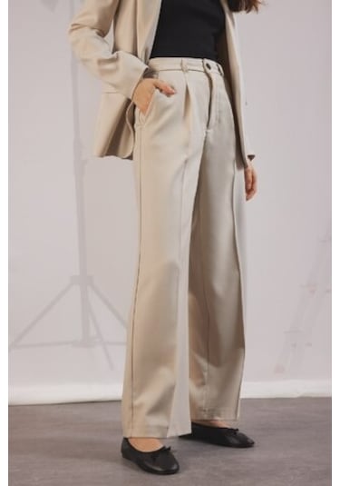 DeFacto Wide Leg Pensli Klasik Palazzo Pantolon Geniş Bol Paça Basic Düz Uzun Boy Yüksek Bel Cepli C2020AX25SPBG757