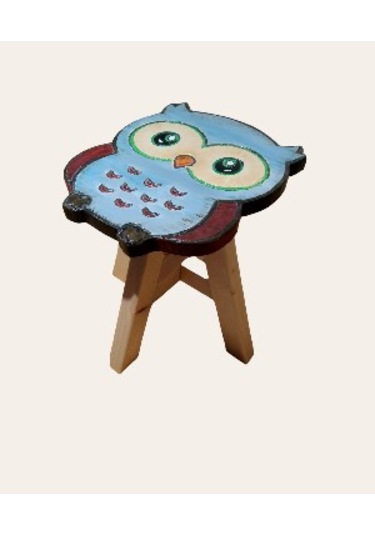 Baykuş El Yapımı Çocuk Taburesi
