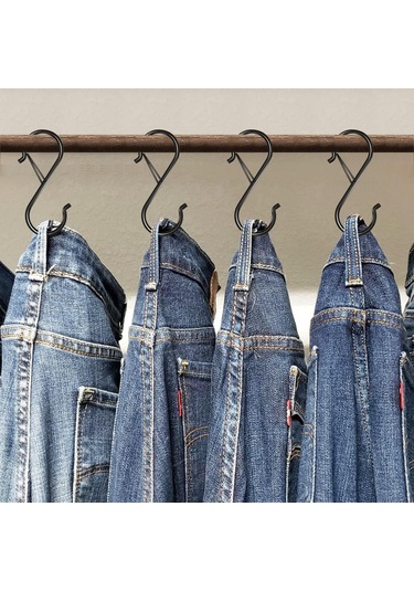 Yaozixa 35 Adet 9 Cm S-şekilli Güvenlik Kanca Siyah - Çelik Yapı, İç/ Dış Kullanım, Ev Ve Çalışma Mekanları İçin Dayanıklı Asma Aracı