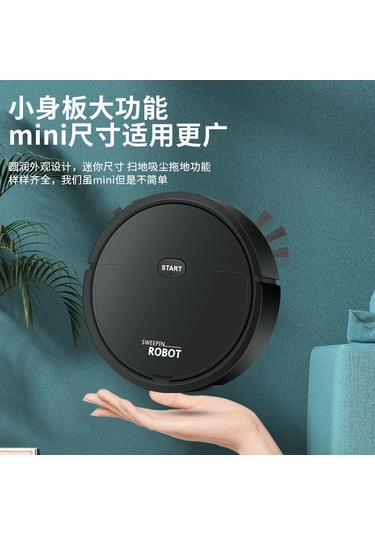 Yeni Usb Akıllı Süpürme Robotu Emiş Süpürme Paspası 3'ü 1 Arada Entegre Vakumlu Temizleme Makinesi Kaynak Üretici Toptan Renk Kutusu Beyaz