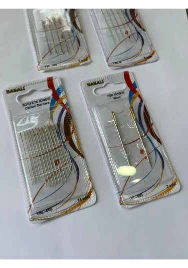 Iğne Paketi 4 Lü Set Boncuk Etamin Kanaviçe Sosyete Yün Iğnesi