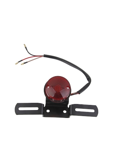 Youtek Harley Uyumlu Cafe Racer Motosiklet Arka Fren Ve Dur Işık Lambası - Kırmızı