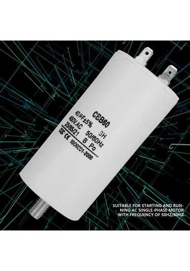 Wezone Cbb60 Tipi 450v 40µf Motor Başlatma Ve Çalışma Kondensörü - Çamaşır Makinesi, Pompa, Buzdolabı Uygulamaları