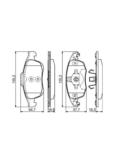 Citroen C4 Grand Picasso 1.6hdi 2006-2013 Bosch Ön Balata 24538