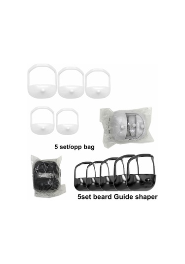 Sakal Şekillendirme Şablonu 5 Parçalı Sakal Şekillendirme Şablonu Siyah - Beyaz