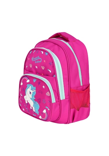 Waddell Kırmızı Unicorn Üç Bölmeli İlkokul Kız Çocuk Okul Çantası