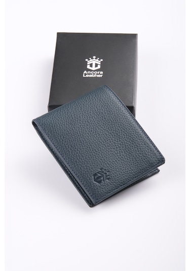 Ancora Leather Hakiki Deri Erkek Cüzdan-26500 Lacivert
