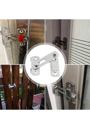 Cordial Paslanmaz Çelik Kapı Kilidi - Ağır Hizmet, 180 Derece Döner Sürgülü, Buton Kontrollü, Güç Gerektirmez, İç/dış Mekan Kullanımı, Dayanıklı