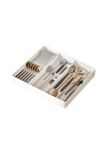 Teleskopik Sofra Saklama Kutusu Sınıflandırma Organizasyonu Genişletilebilir Büyük Kap Çok Bölmeli Sofra Tepsisi Kaşıklık 56873469