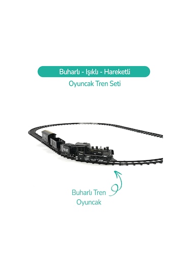 Işıklı Ve Sesli Buharlı Tren Set 15 Parça
