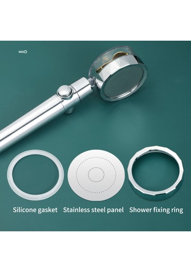 Shineyee Turbofanlı Yüksek Basınçlı Duş Başlığı - 360 Döner, Tek Tuşlu Durdurma, Yıkama Kolay, Filtre Öğesi İçeren Abs Materyal Diğer