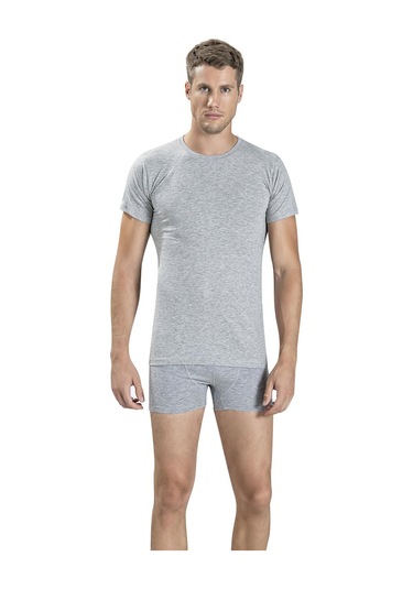 Jiber Erkek Sıfır Yaka Kısa Kol Atlet Fanila 111 - 3 Adet 001