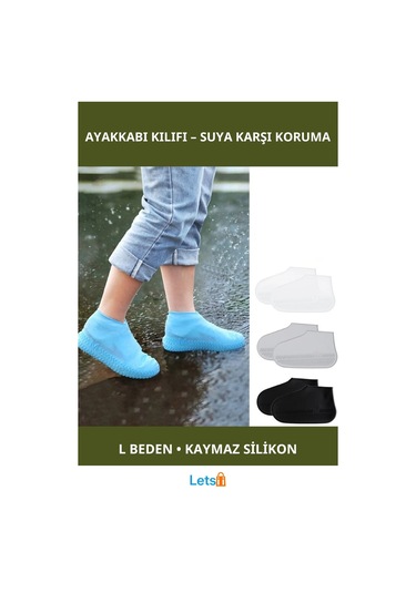 Su Geçirmez Silikon Ayakkabı Kılıfı L Beden