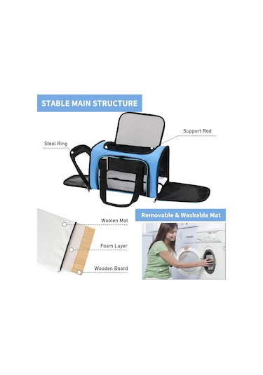 Jialan Kedi Köpek Taşıma Kutusu, Evcil Hayvanlar İçin Taşıma