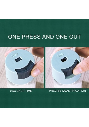 Mavi Neme Dayanıklı Mühürlü Cam Tuzluk Kolay Dolum Şeffaf Tasarım Gıda Sınıfı Baharat Kavanozu