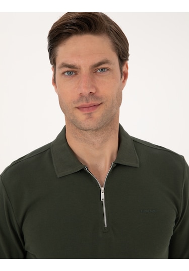 Pierre Cardin Erkek Koyu Yeşil Sweatshirt 50314046-vr079 Koyu Yeşil