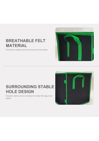 Ulzyvf Yetiştirme Ve Torbası Taşıma Şekilli Sebze Nefes Kulplu, Katlanabilir, Kare İçin Galon Çiçekler Bitki Alabilir 5 - Jx