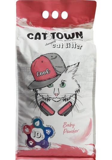 Cat Town İnce Taneli  Bebek Pudralı Topaklaşan Kedi Kumu 10 L