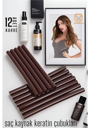 Hsnet Nano Keratin Kaynak Çubukları 12 Adet Kahve Absolute Siyah
