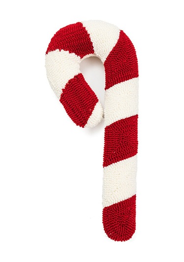 Mufunye Noel Temalı Kemer Desenli Dikdörtgen Yastık - Oturma Odası/koltuk/araba Kullanıma Uygun Yumuşak Dolgulu Örgü İşlemeli Dekoratif Yastık 20x50 Cm, Dolgu Dahil