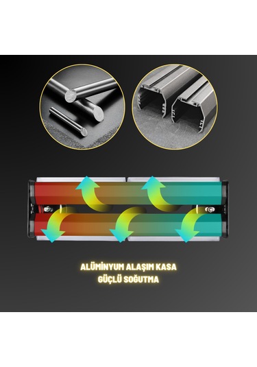 Çakarlı Tepe İkaz Lambası 90 Cm Mıknatıslı Turuncu 12 Mod 12-24 V
