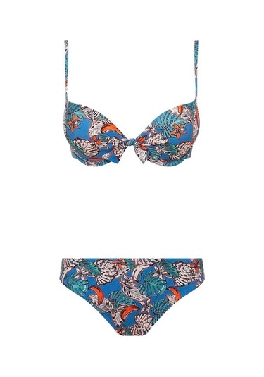 U.S. Polo Assn. Kadın Mavi Bikini Takım Mavi
