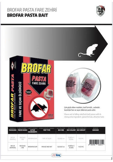 Fare Savar ,fare İle Mücadele İçin Fare Pasta 10gr X 10 + Farmin