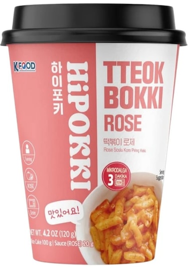 Hipokki Rose Soslu Kore Tteokbokki Pirinç Keki 120gr