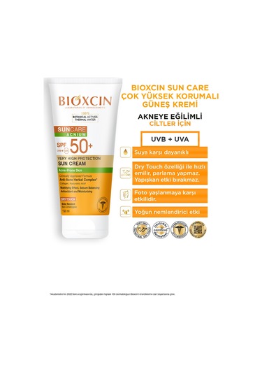 Bioxcin Sun Care Akneye Eğilimli Ciltler Için Güneş Kremi 50 Spf 150 Ml - Akne, Dry Touch, Mat, Kolajen