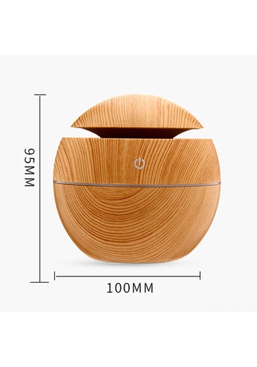 Vkemall Ahşap Desenli Mantar Şekilli Nemlendirici Aromaterapi Makinesi, Usb Besleme, 130ml Kapasite, Ev Ofis Odalar İçin, Sağlıklı Havva Sağlar