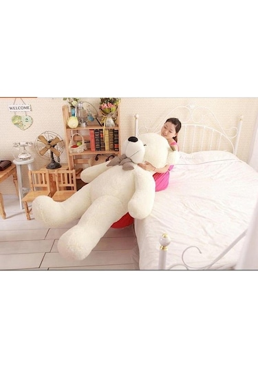 Rengarenk Papyonlu Peluş Ayıcık - 90 CM