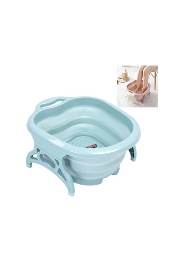 Sones Ev Tipi Katlanabilir Ayak Masajı Ayak Banyosu Mavi Çok Renkli