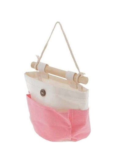 Trendooze Homyl Kumaş Saklama Çantası, Duvara Montajlı, Pembe Pembe