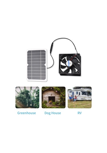 Padalink Güneş Enerjili 6w 5v Soğutma Fanı, Pet Köşkleri Ve Seralar İçin Hava Akışı Sağlayıcı, Dc5521 Ve Usb Portlu, Kolay Kurulum