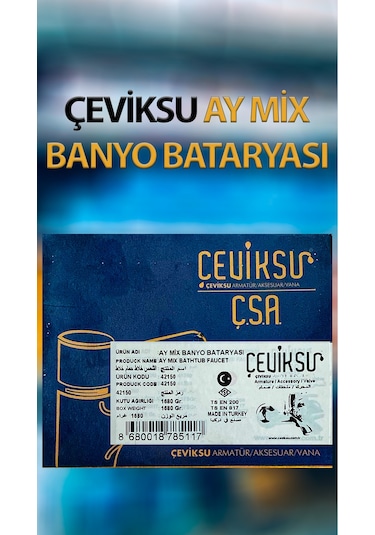 Ay Mix Model Banyo Bataryası Krom