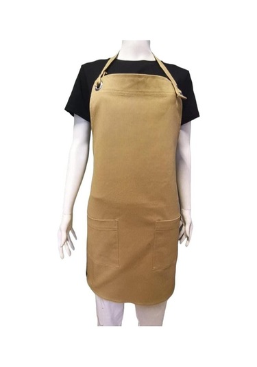 Mutfak Restorant Barista Çıt Çıtlı Trend Önlük Krem