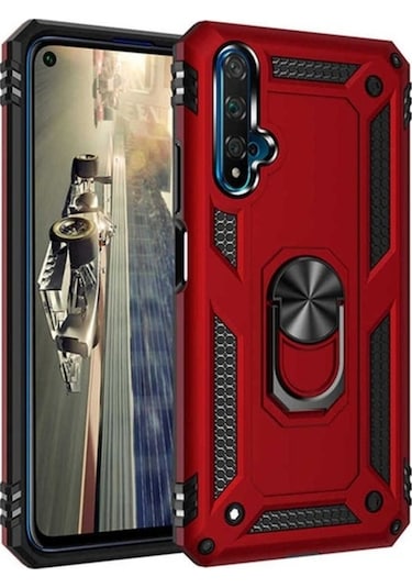 Huawei Honor 20 Kılıf Zore Vega Kapak Kırmızı