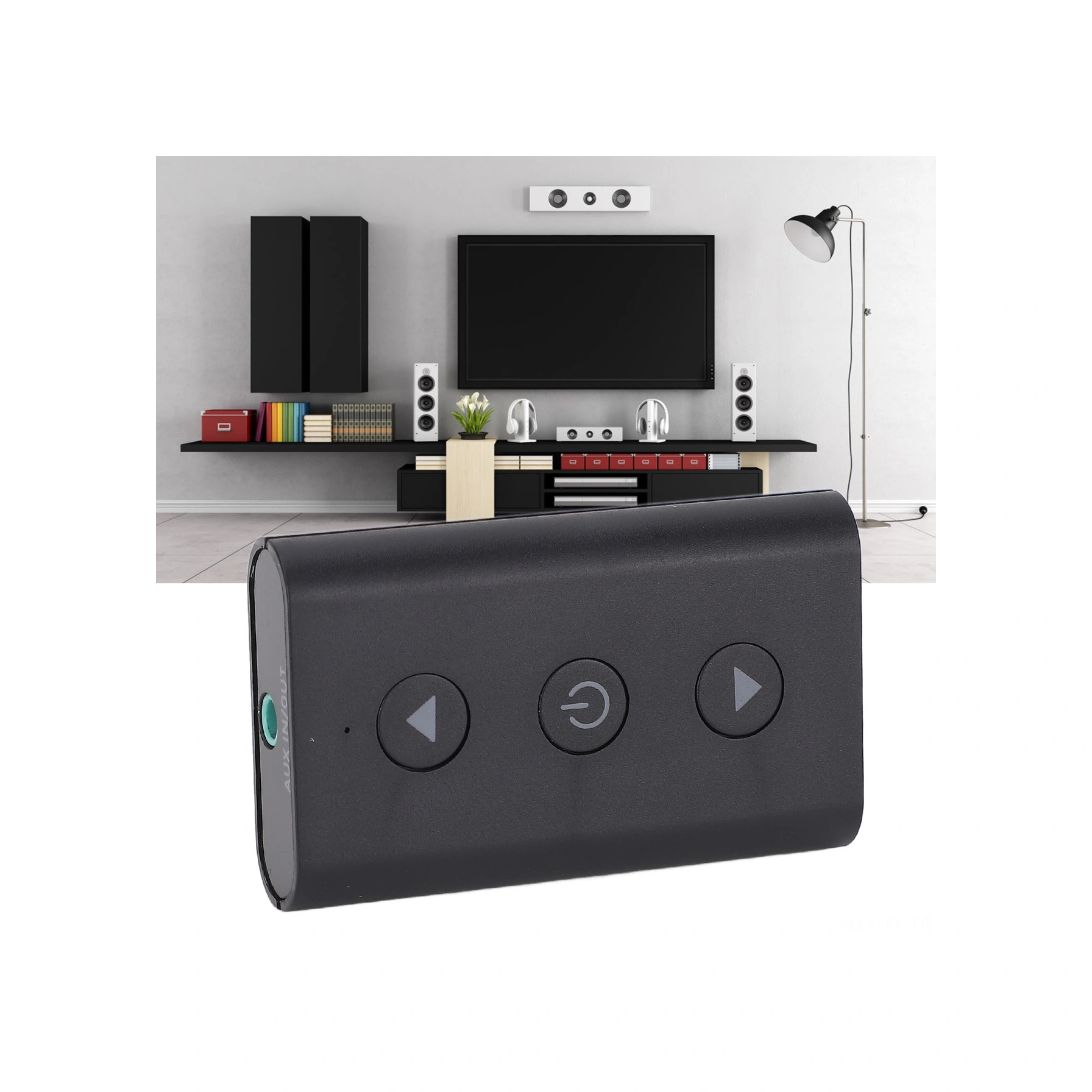 Shineyee Gtmedıa A2 Bluetooth 5.1 Verici Alıcı, 3.5mm Aux, 250mah Batarya, Araç/ev Ses Sistemi, Plug & Play, 10m Menzil